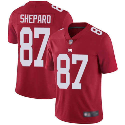 Men New York Giants #87 Sterling Shepard Red Limited Red Inverted Legend Football NFL Jersey->new york giants->NFL Jersey